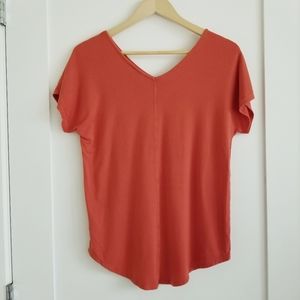 PARAPHRASE double v neck raglan short sleeve top